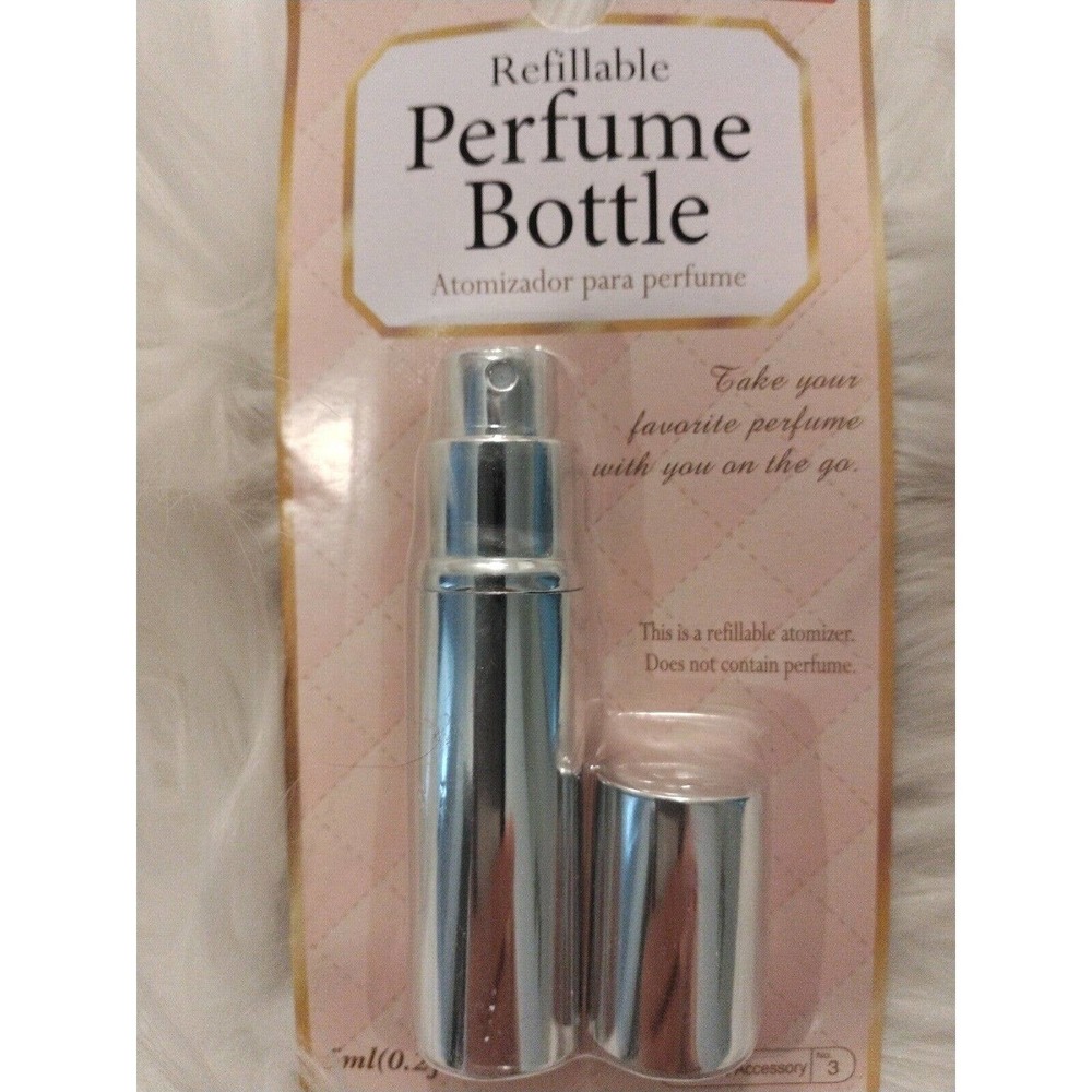 SILVER Perfume Atomizer Bottle 5ML Portable‎ Travel Mini Refillable Spray Bottle